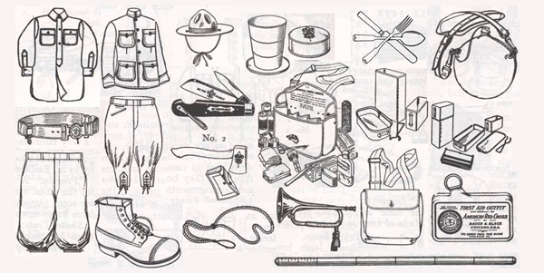 Things to pack: from a 1911 Boy Scout Handbook